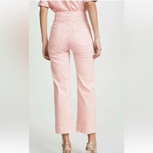 Ulla Johnson Ellis flared cropped jeans high waisted 0 xs - Picture 2 of 3